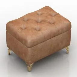 Single Leather Seat 3d model
