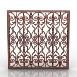 Brick Fence With Column 3d model