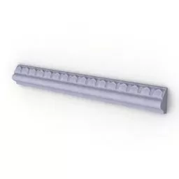 European Square Column Flat Style 3d model