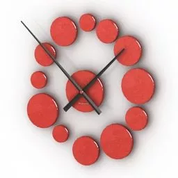 Circle Table Clock With Stand 3d model