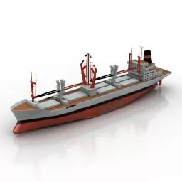 Chinese Wooden Boat Traditional 3d model