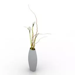 Home Vase Flowers V1 3d model