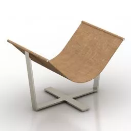 Curved Chair Decor 3d model