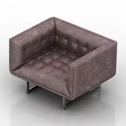 Leather Armchair Mercuriy 3d model