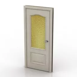 Door Old Style With Glass 3d model