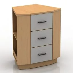 Office Corner Locker Decor 3d model