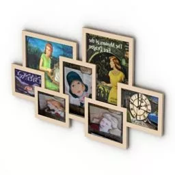 Wedding Frame Photo 3d model