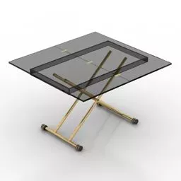 Glass Square Table Ultra 3d model