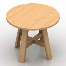 Wood Round Table V1 3d model Wood Round Table V1 3d model