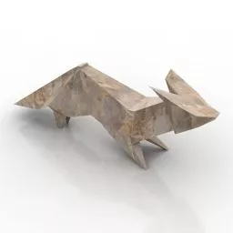 Fox Polygon Sculpture 3d model