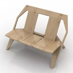 Wood Bench Herman Miller 3d model