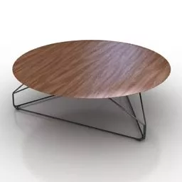 Table Round Top Wire Legs 3d model