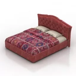 Double Bed Bergamo 3d model