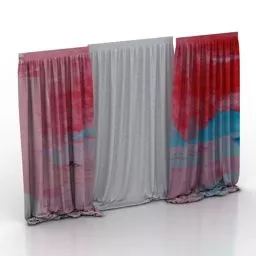 Art Textures Two Layers Curtain 3d model Art Textures Two Layers Curtain 3d model