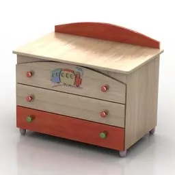 Locker Children Kid Room 3d model