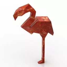 Flamingo Sculpture Decoration 3d model