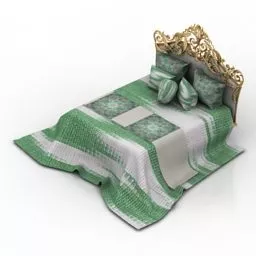 Classic Bed Stile Design 3d model