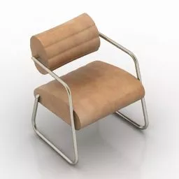 Leather Armchair Bonaparte 3d model