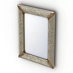 Rectangle Mirror Wood Frame 3d model
