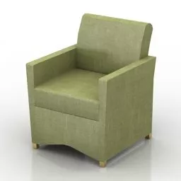 Fabric Single Armchair Amenity 3d model