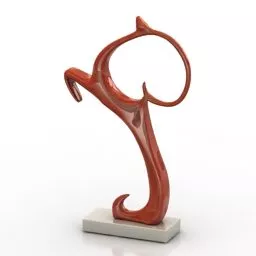 Plastic Figurine Deer 3d model