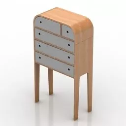 Side Locker Modernism 3d model
