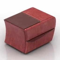 Leather Nightstand Santa Cruz 3d model