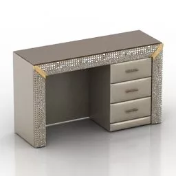 Dressing Table With Cabinets 3d model