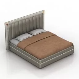 Double Bed Pozitano Design 3d model