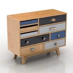 Wood Locker Kristbjorg Decor 3d model