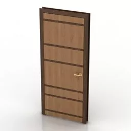 Door Misto Wooden Style 3d model