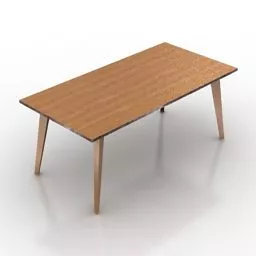 Interior Rectangle Table 3d model