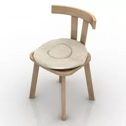 Wood Chair Gervasoni Design 3d model