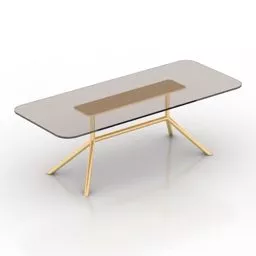 Dinning Glass Table Dentro Design 3d model
