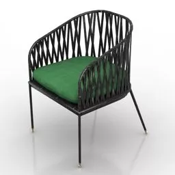 Armchair Wicker Design 3d model