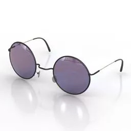 Round Glasses 3d model Round Glasses 3d model
