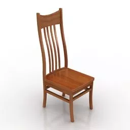 Wood Chair Vertical Ladders 3d model