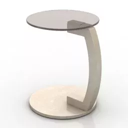 Dressing Table With Rectangular Mirror 3d model