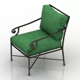 Armchair Forged Metal Frame 3d model