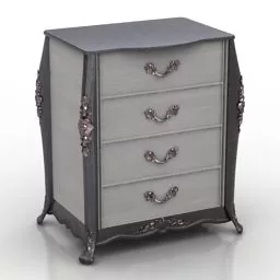 Pink Locker With Drawers 3d model