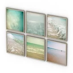 Wall Picture Sea Landscape 3d model