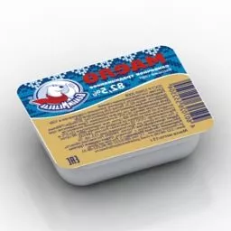 Pack Of Butter Food 3d model