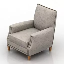 Modern Armchair Fabric 3d model