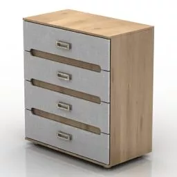 Locker Mega 4 Drawers 3d model