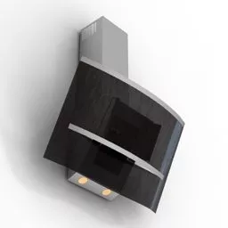 Vent Cooking Hood Black Paint 3d model