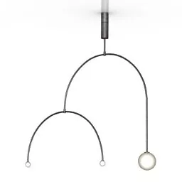Curved Luster Mobile Chandelier 3d model