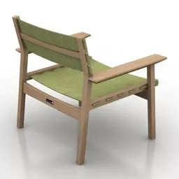 Wood Armchair Djuro 3d model