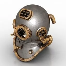 Retro Helmet Diver 3d model