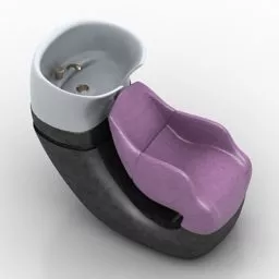 Hair Wash Salon Furniture 3d model