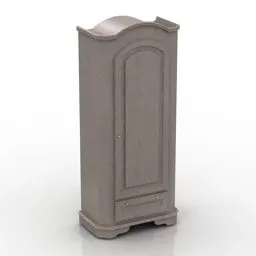 Morn Wardrobe Furniture With Side Shelf 3d model
